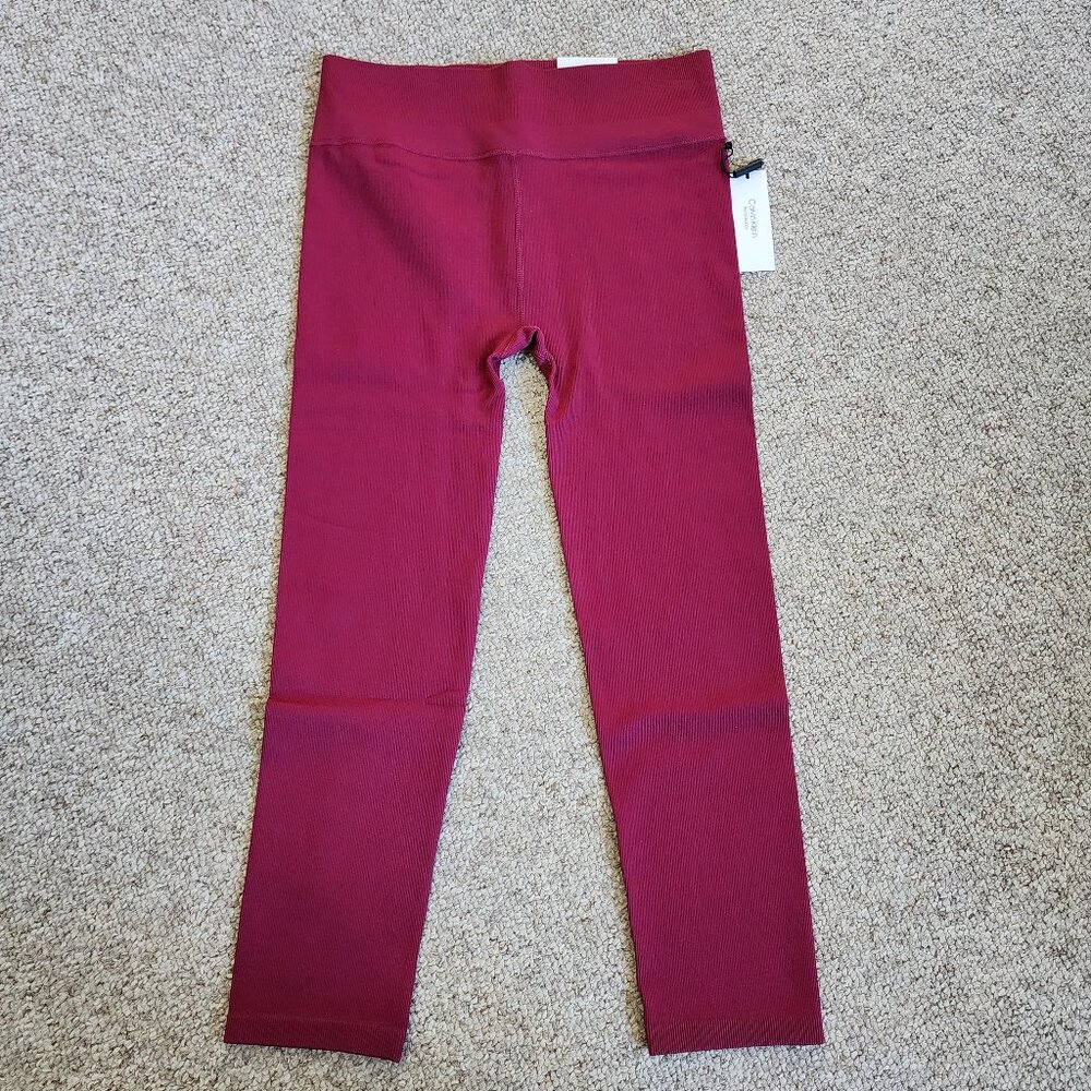 NWT Calvin Klein Performance Ribbed High Waist 7/8 Tight Leggings Size XL